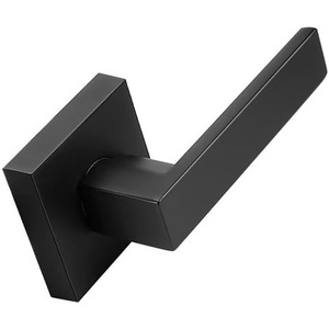 image:imageProbrico 2 Pack Half Dummy Levers in Satin Nickel NonTurning Function Door Handles SetSquare Bar Modern StyleSingle DummyUniversal HandingHeavy DutyBlack