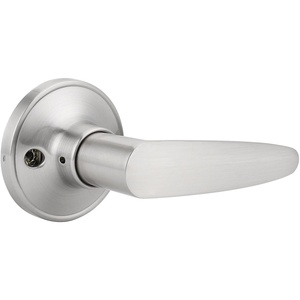 image:imageProbrico Dummy Door LockNonLocking Function Door Handles in Brushed Nickel for Right or Left Handed Universal Lever