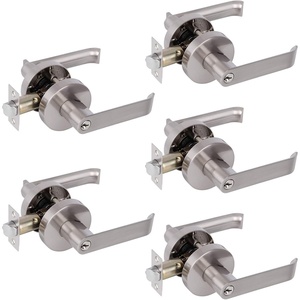 image:imageProbrico Heavy Duty Keyed Alike Entry Door Levers Entrance Door Locksets Satin Nickel Finished for Exterior Door and Front Door 5 Pack
