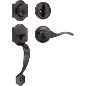 image:imageProbrico Oil Rubbed Bronze Front Entry HandlesetHeavy Duty Passage Lock Grip Handle with Wave LeverEntry Door Locksets with Deadbolt Single Cylinder Set1 Set