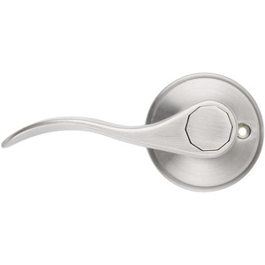 image:imageProbrico Wave Style Left Handle Dummy Levers Left Handed Door Knobs Satin Nickel Finish1 Pack
