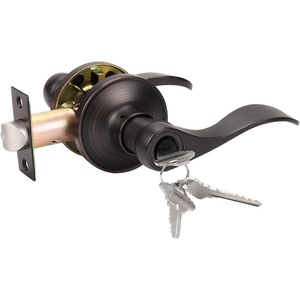 image:imageProbrico Wave Style Lever Handles Entrance Door Knobs Entry Door Locks Brushed NickelOil Rubbed Bronze