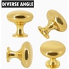 image:imageProbrico 25 Pack Cabinet Knobs in Polish Chrome Solid Dresser Closet Drawer KnobsContemporary Kitchen Handles and PullsGold