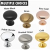 image:imageProbrico 25 Pack Cabinet Knobs in Polish Chrome Solid Dresser Closet Drawer KnobsContemporary Kitchen Handles and PullsRose Gold
