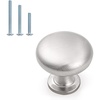 image:imageProbrico 25 Pack Cabinet Knobs in Polish Chrome Solid Dresser Closet Drawer KnobsContemporary Kitchen Handles and PullsBrushed Nickel