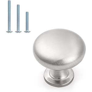image:imageProbrico 25 Pack Cabinet Knobs in Polish Chrome Solid Dresser Closet Drawer KnobsContemporary Kitchen Handles and PullsBrushed Nickel
