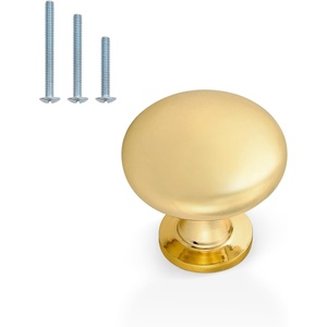 image:imageProbrico 25 Pack Cabinet Knobs in Polish Chrome Solid Dresser Closet Drawer KnobsContemporary Kitchen Handles and PullsGold