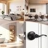 image:imageProbrico Privacy Door Levers Interior Door Handles Levers Satin Nickel Door Lever for Bedroom Bathroom Wave Style Door Lever Left Right Handed Door Handles 20 PackOil Rubbed Bronze