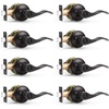 image:imageProbrico Privacy Door Levers Interior Door Handles Levers Satin Nickel Door Lever for Bedroom Bathroom Wave Style Door Lever Left Right Handed Door Handles 20 PackOil Rubbed Bronze